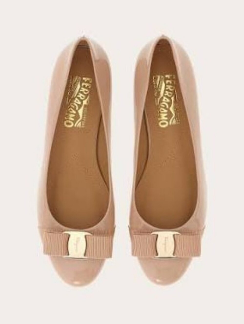 Salvatore Ferragamo Varina Patent Leather Bow Ballet Flats Size 9